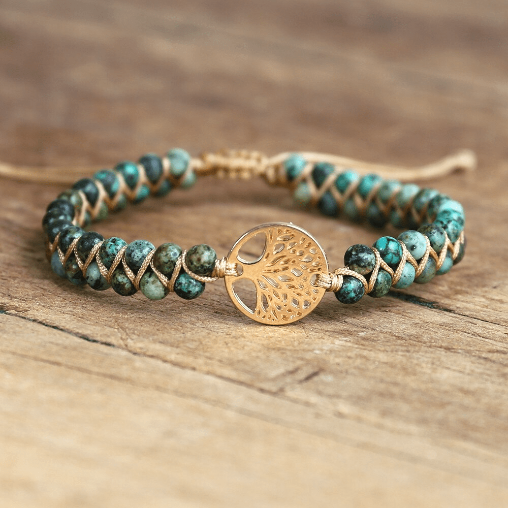 Tree of Life Bracelet with African Jasper - Auralyn-The Livary