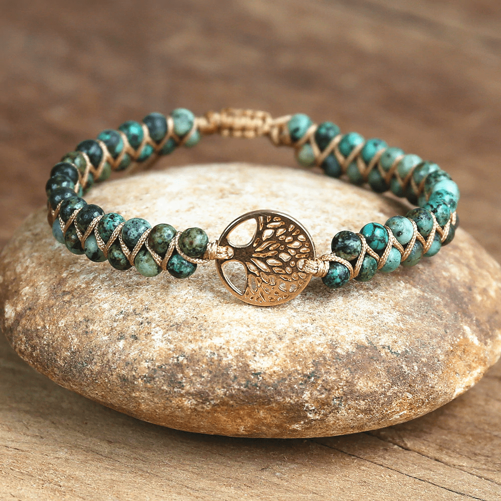 Tree of Life Bracelet with African Jasper - Auralyn-The Livary