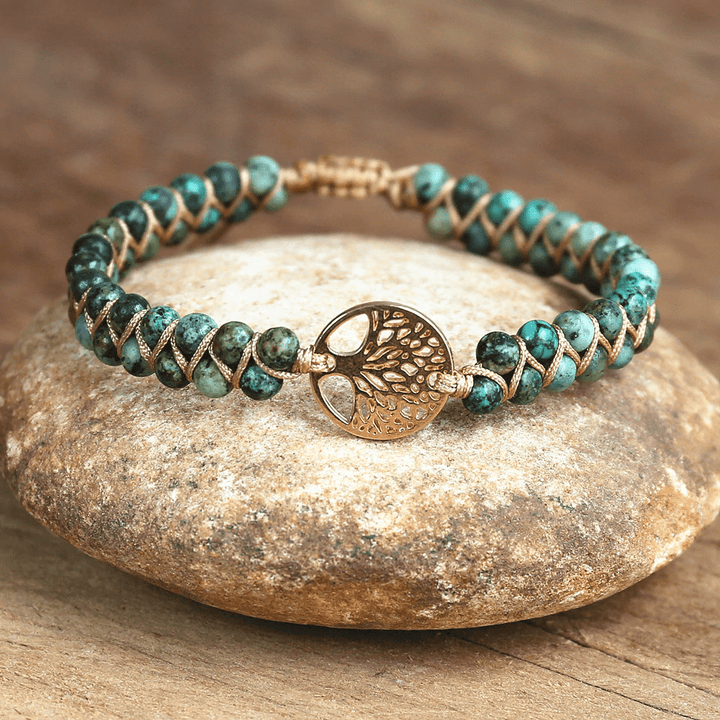 Tree of Life Bracelet with African Jasper - Auralyn-The Livary