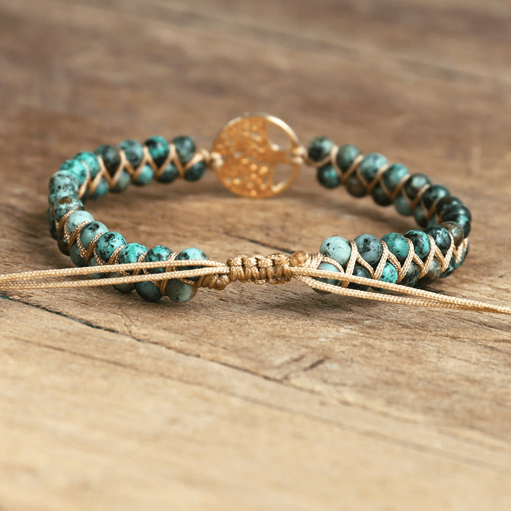 Tree of Life Bracelet with African Jasper - Auralyn-The Livary