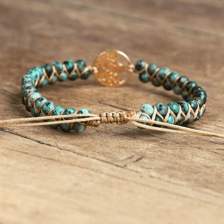 Tree of Life Bracelet with African Jasper - Auralyn-The Livary