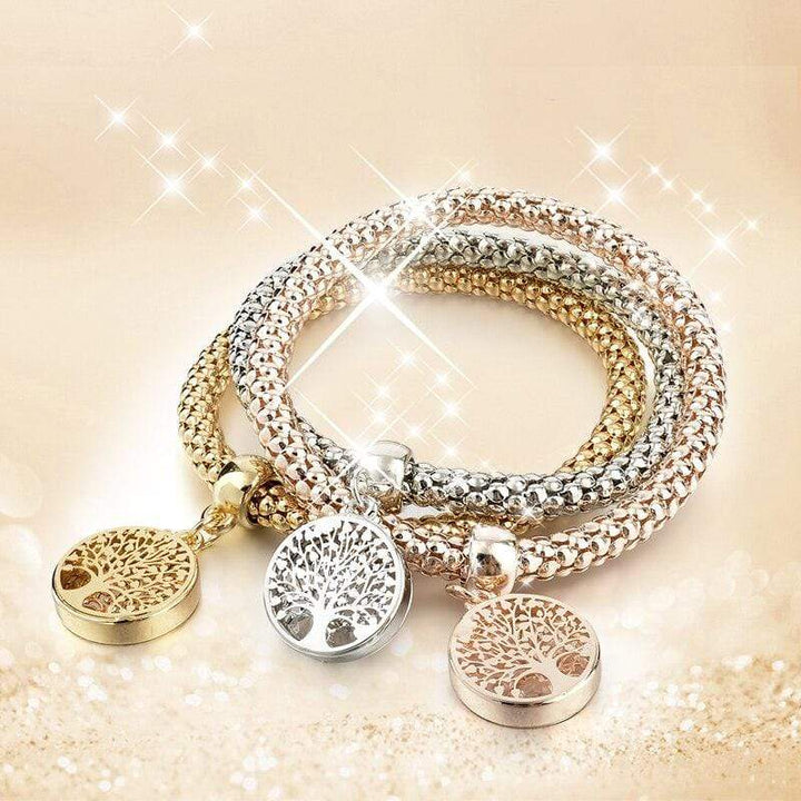 Tree of Life Bracelet Set (3-piece) - Liora-Round-The Livary
