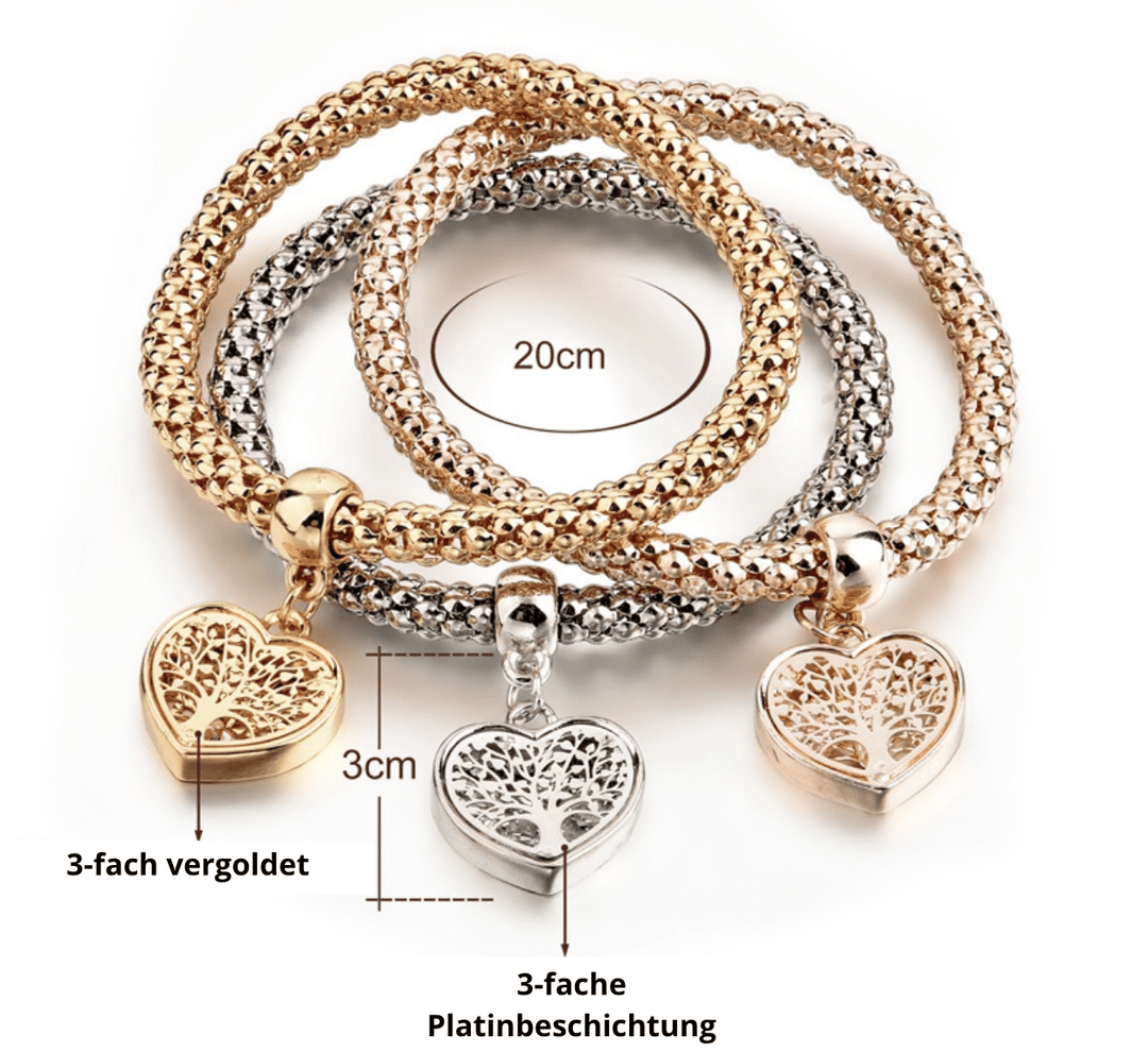 Tree of Life Bracelet Set (3-piece) - Liora-Round-The Livary