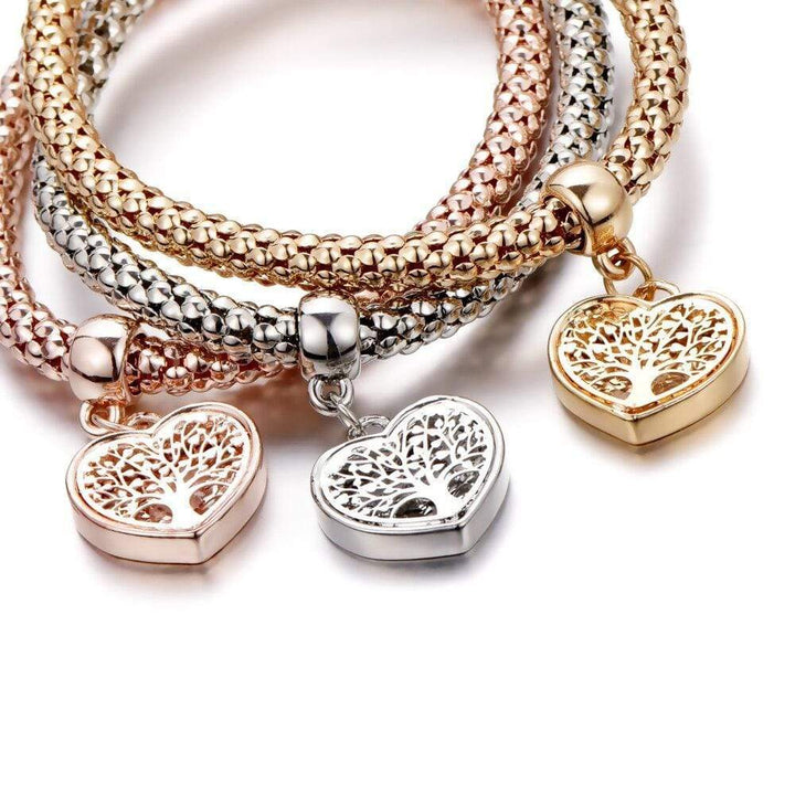 Tree of Life Bracelet Set (3-piece) - Liora-Round-The Livary