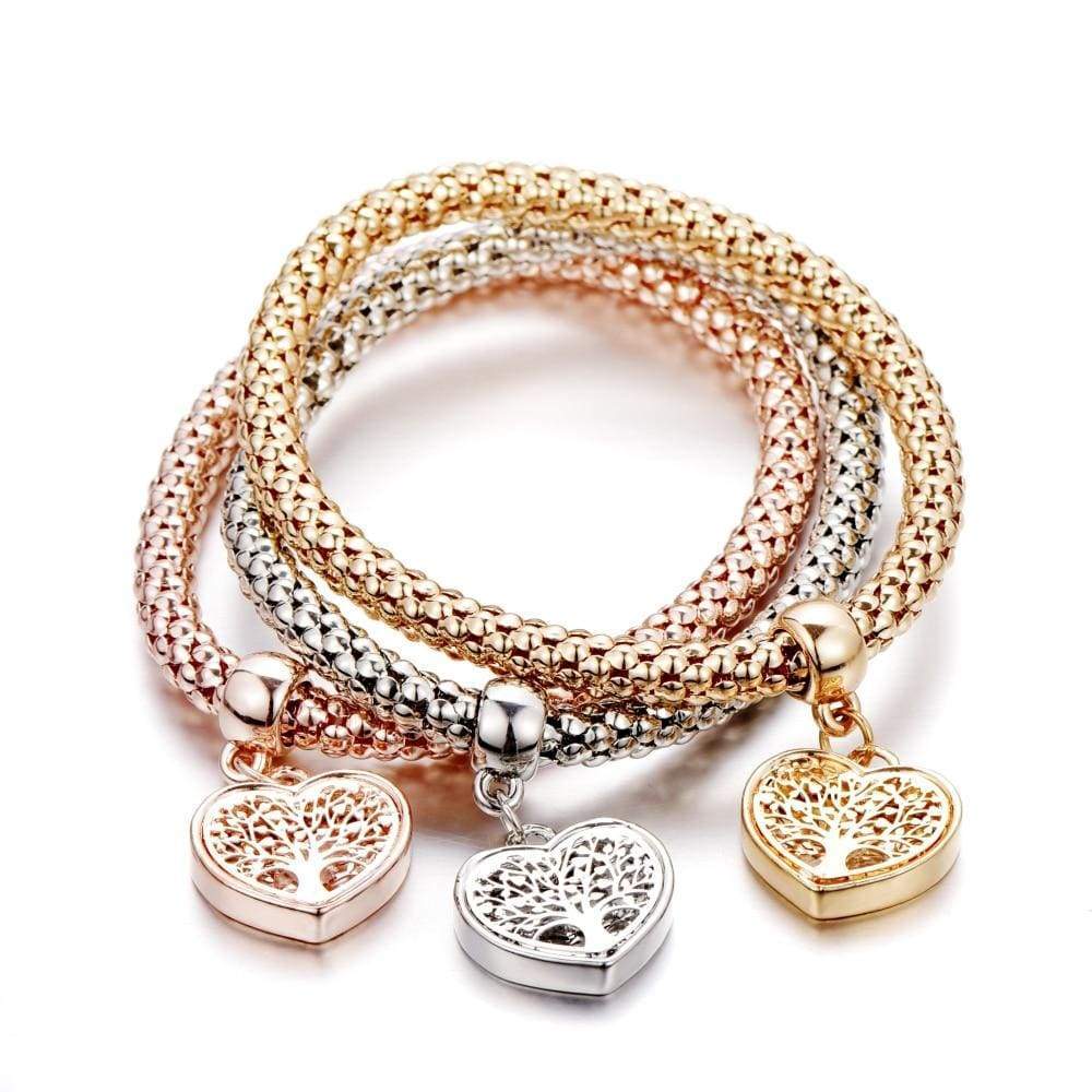 Tree of Life Bracelet Set (3-piece) - Liora-Heart-The Livary