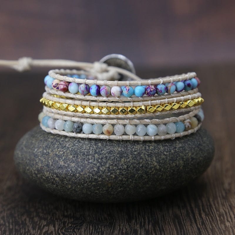Essential Jasper Wrap Bracelet - Amarilis-The Livary