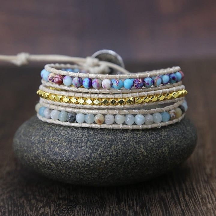 Essential Jasper Wrap Bracelet - Amarilis-The Livary