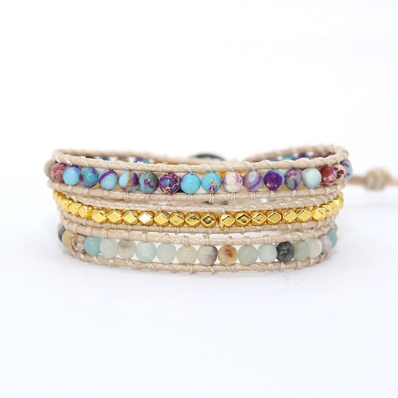 Essential Jasper Wrap Bracelet - Amarilis-The Livary