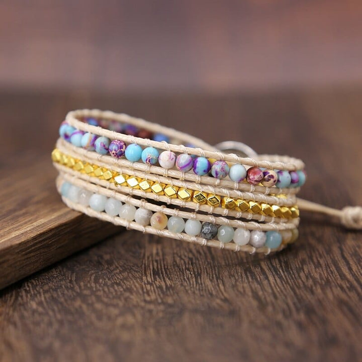 Essential Jasper Wrap Bracelet - Amarilis-The Livary
