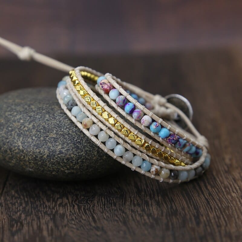 Essential Jasper Wrap Bracelet - Amarilis-The Livary
