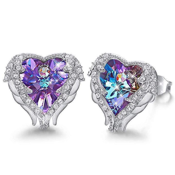 Angel Wing Earrings - Celina-Purple-The Livary
