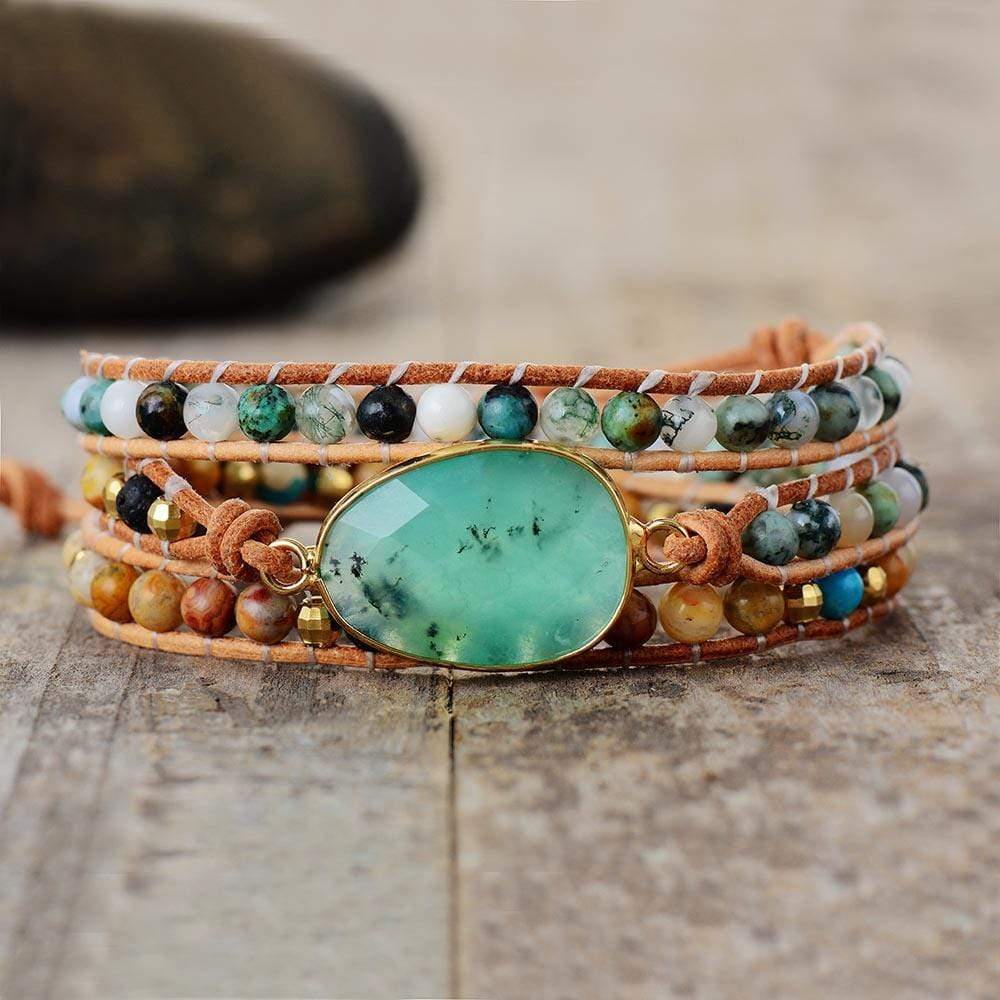 Calming Jade Wrap Bracelet - Elina-The Livary