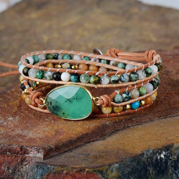 Calming Jade Wrap Bracelet - Elina-The Livary
