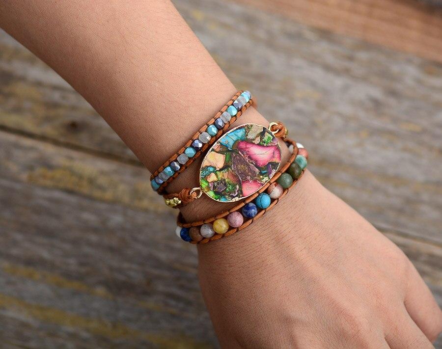 Goddesses Amazonite Wrap Bracelet - Aurora-The Livary