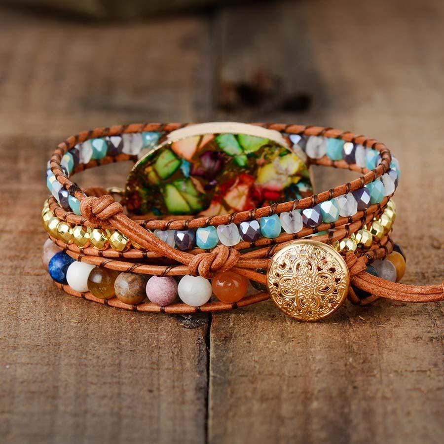Goddesses Amazonite Wrap Bracelet - Aurora-The Livary