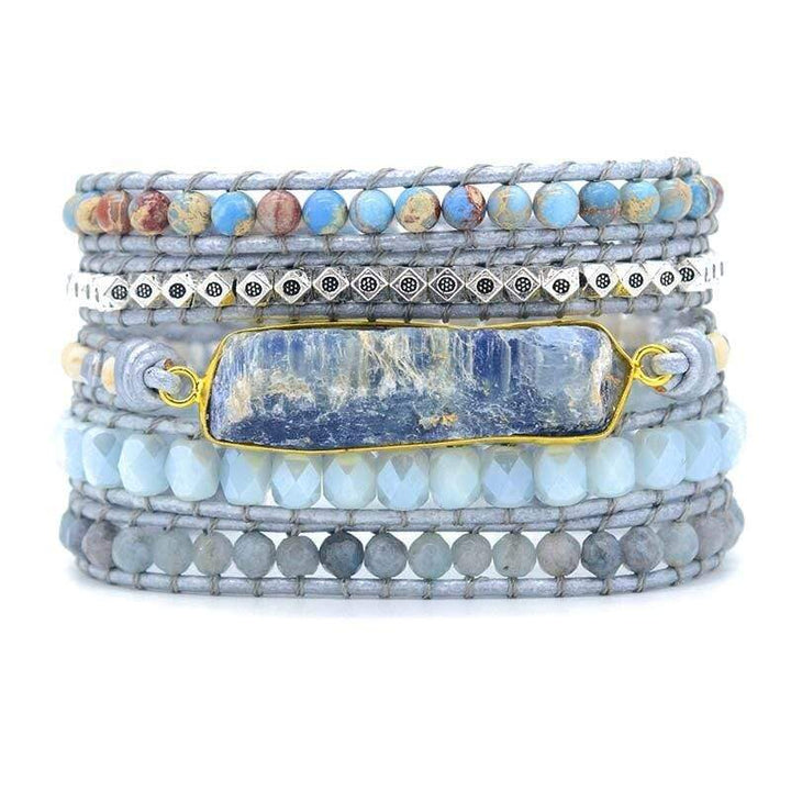 Healing Blue Topaz Wrap Bracelet - Aurina-The Livary
