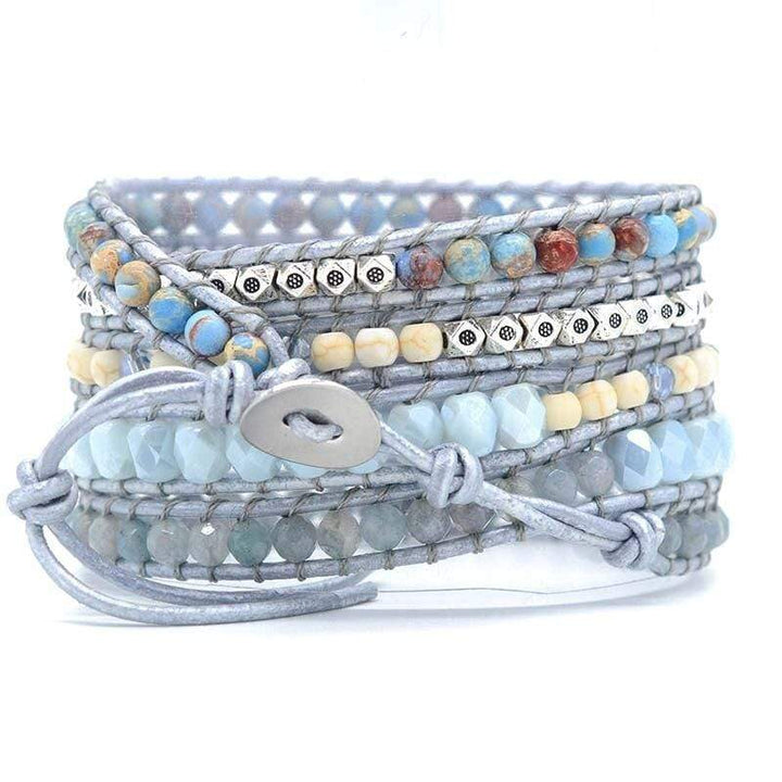 Healing Blue Topaz Wrap Bracelet - Aurina-The Livary