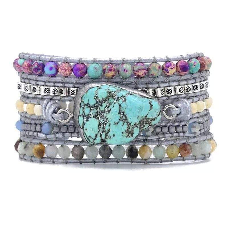Healing Turquoise Wrap Bracelet - Amara-The Livary