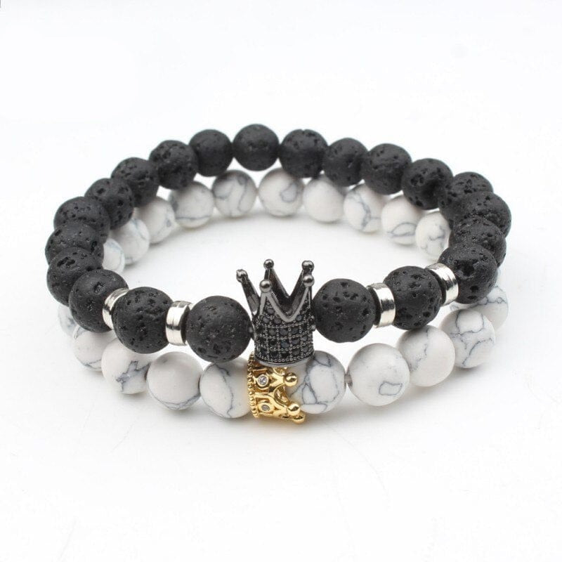 King & Queen Partner Bracelet Set - Calix-The Livary