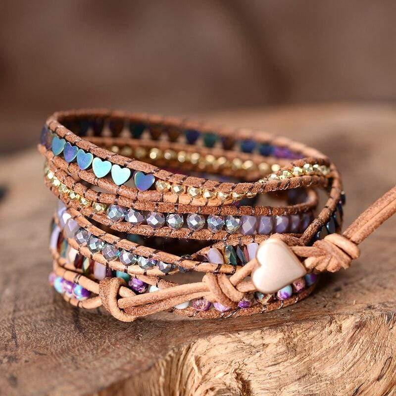 Love Protection Jasper Wrap Bracelet - Amora-The Livary