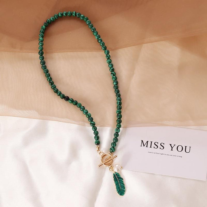 Malachite Natuuraura Necklace - Thalina-The Livary