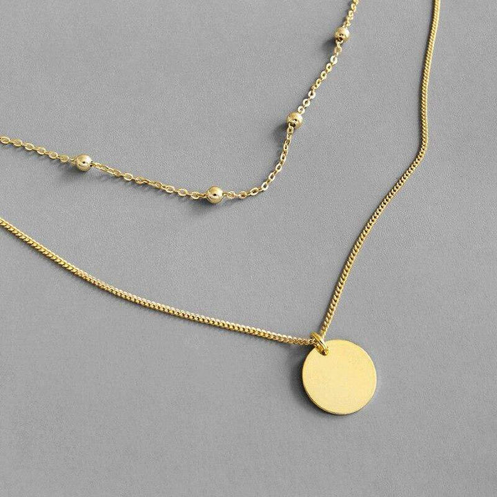 Stylish Multilayer Necklace - Lunisa-Gold-The Livary