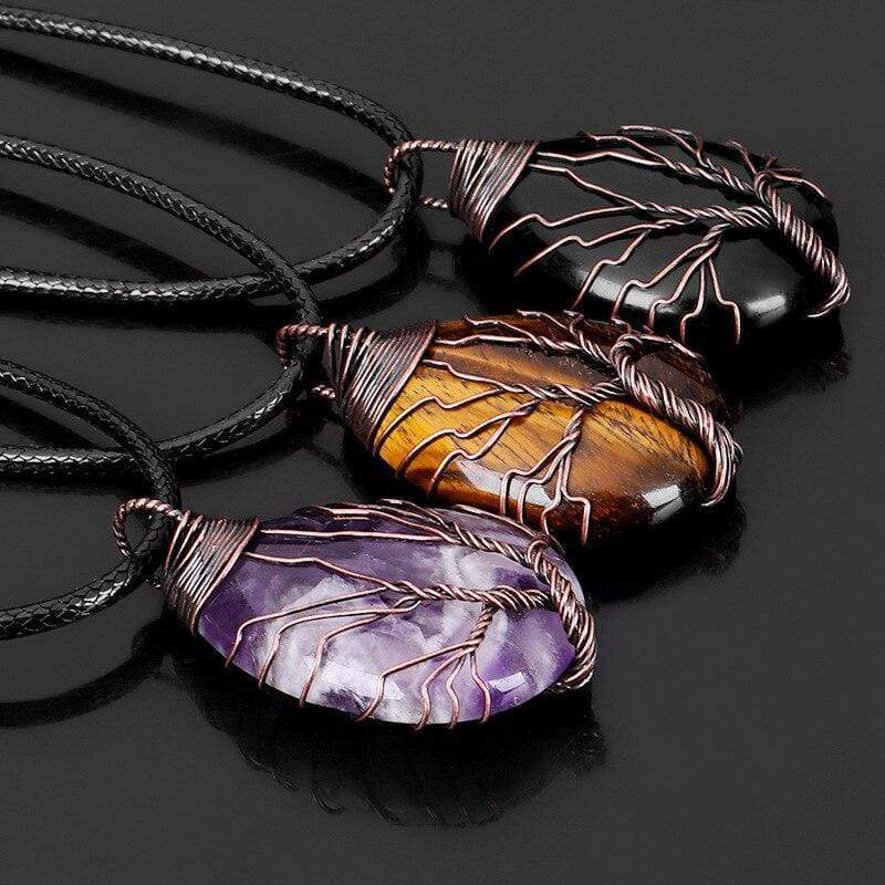 Black Obsidian Drop Necklace - Eryna-The Livary