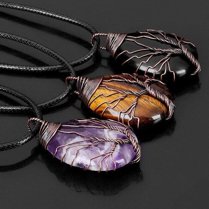 Black Obsidian Drop Necklace - Eryna-The Livary