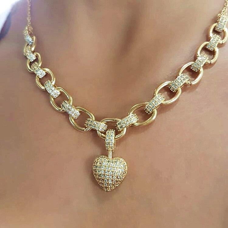 Stylish Zirconia Jewellery Set - Elisette-Gold-The Livary