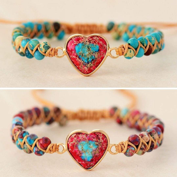 Heart of Passion Friendship Bracelet - Amalina-Red-The Livary