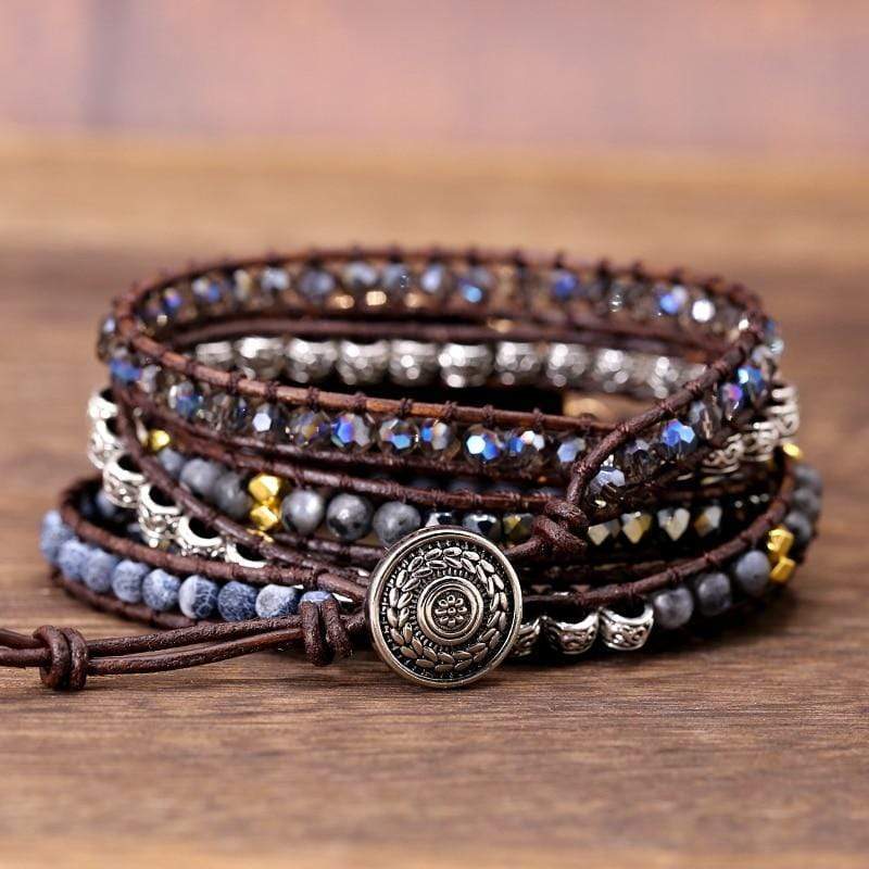 Powerful Onyx Wrap Bracelet - Isadora-The Livary