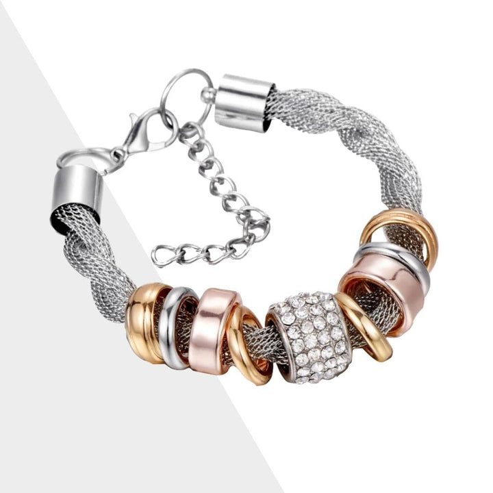 Braided Fashion Bracelet - Zarina-Silver-The Livary