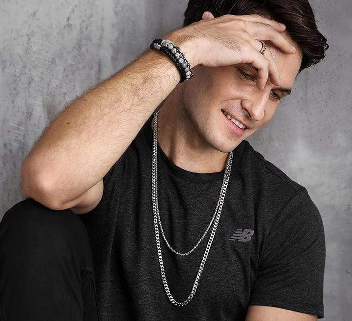 Men's Tiger Eye Bead Bracelet "The Warrior" - Asher-Silver-The Livary