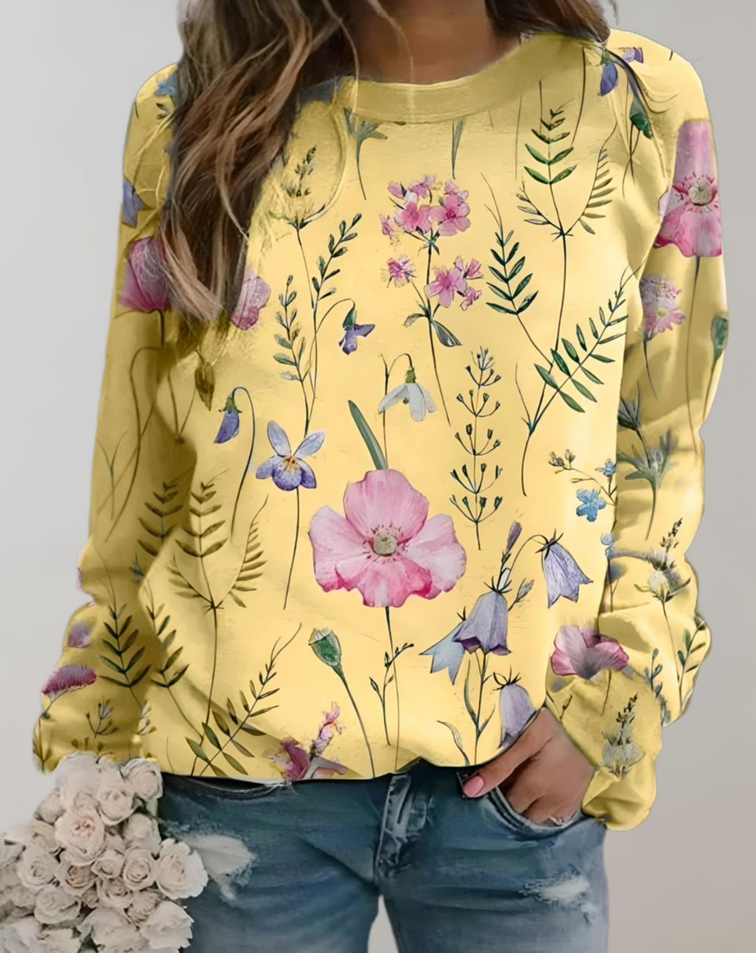 Trendy Luxurious Ladies' Sweater - Isabella-S-Yellow-The Livary