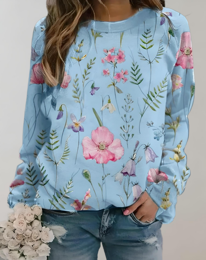 Trendy Luxurious Ladies' Sweater - Isabella-S-Blue-The Livary
