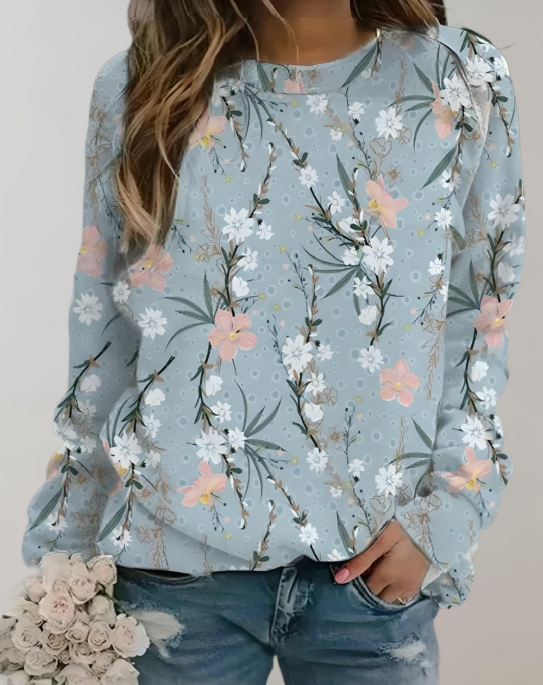Trendy Luxurious Ladies' Sweater - Isabella-S-Gray-The Livary