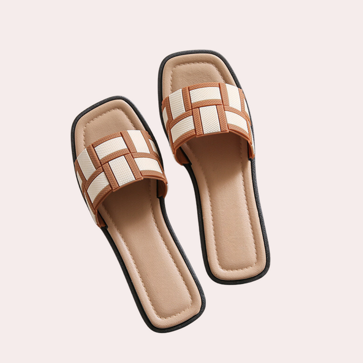 Comfortable Sandals for Women - Isla-Beige-2.5-The Livary