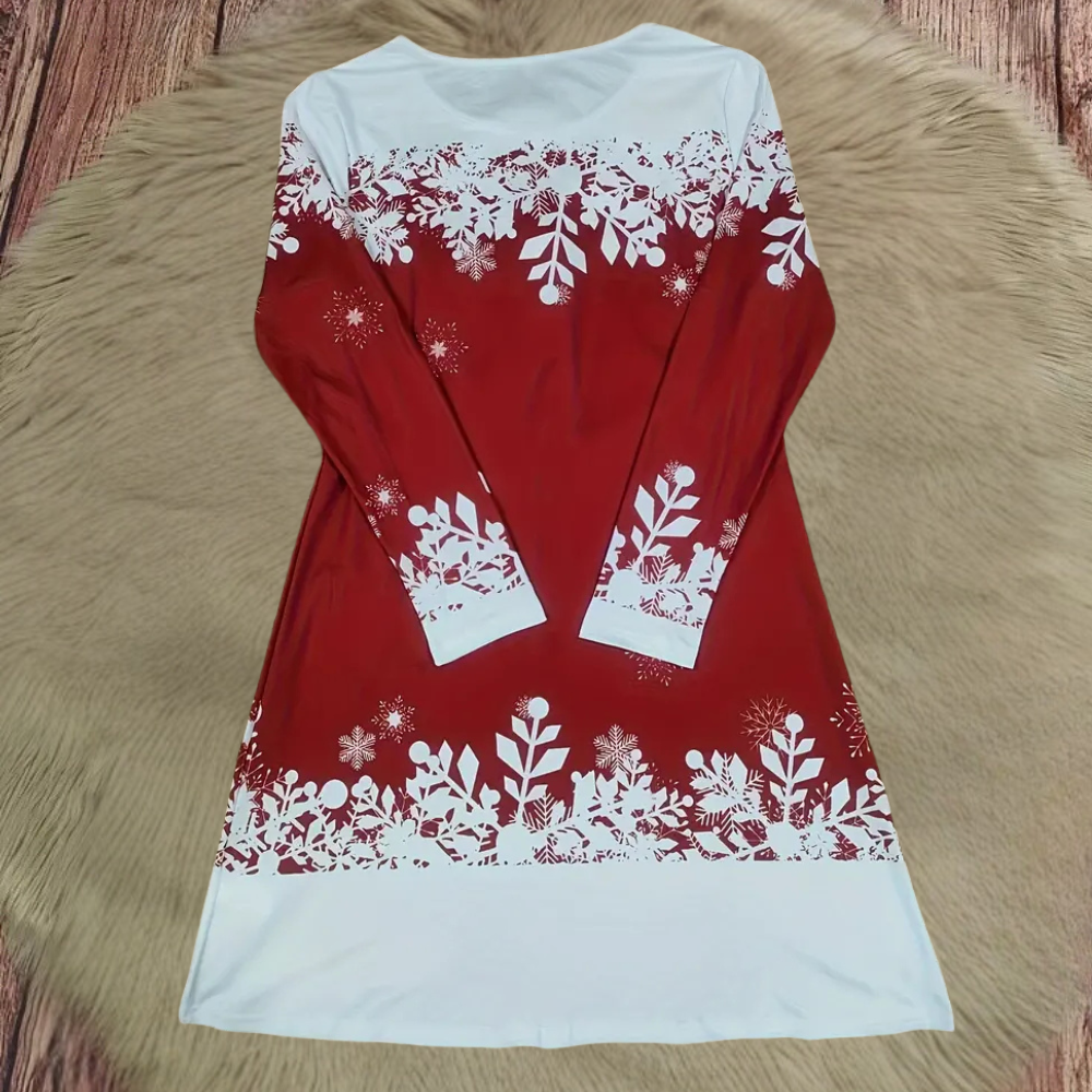 Brashine - Cheerful Christmas Dress for Ladies-XS-The Livary