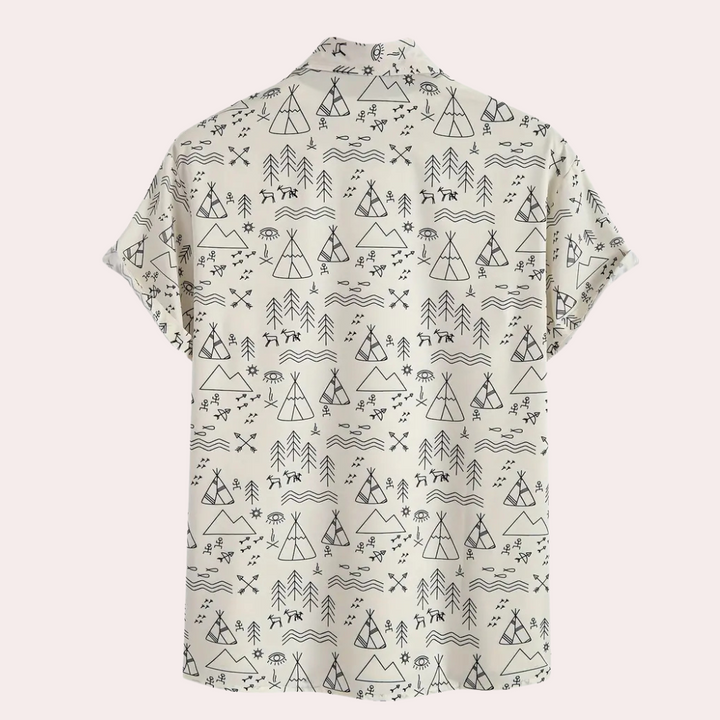 Casual Shirt with Print for Men - Emilio-S-The Livary
