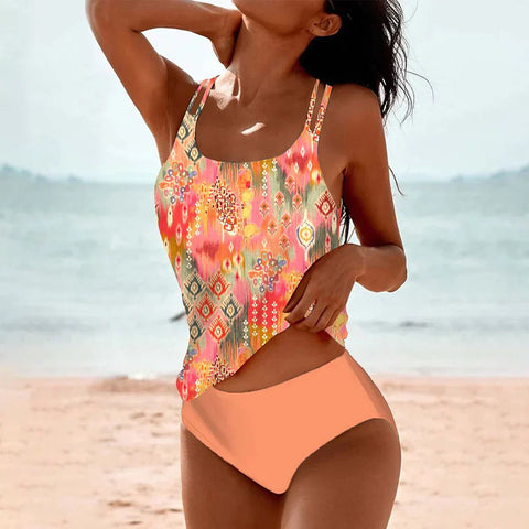Cheerful Tankini – Livia-Orange-S-The Livary