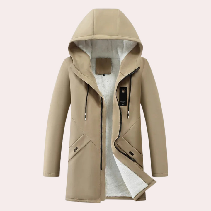 Warm Winter Jacket for Men - Victor-Dark Khaki-S-The Livary