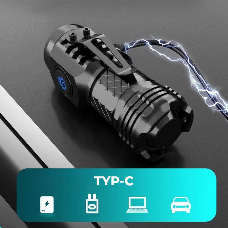Compact LED Torch - LumenTorch-Black-The Livary