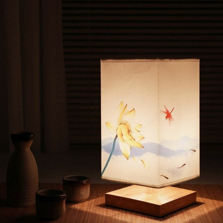 Japanese-Scandinavian Table Lamp - HikariGlow-Lotus-The Livary