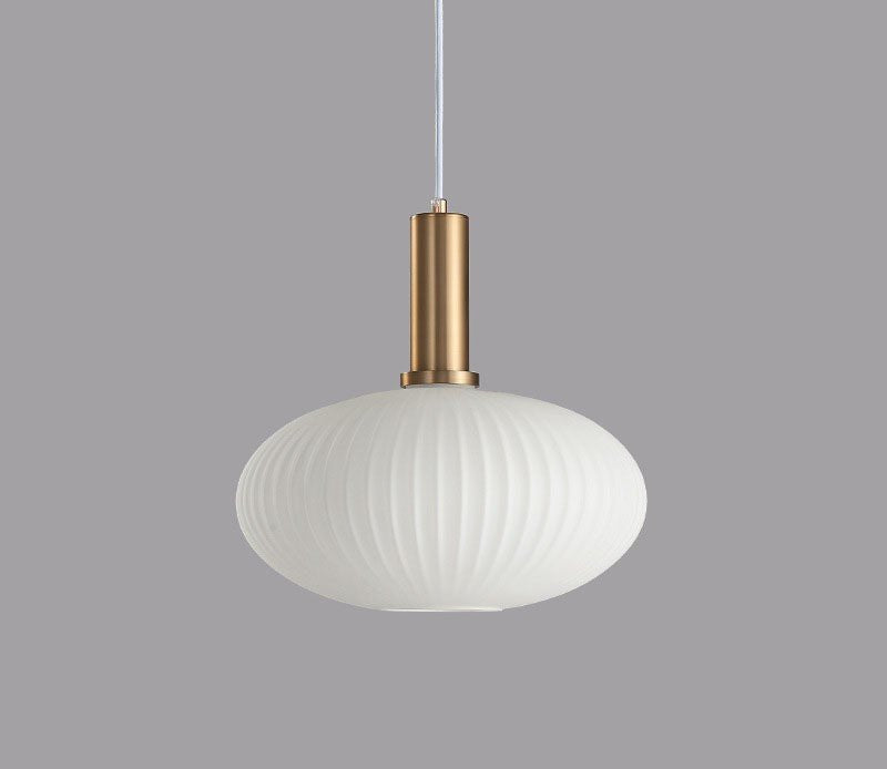 Retro Glass Pendant Lamp - ColorVibe-White-C-The Livary