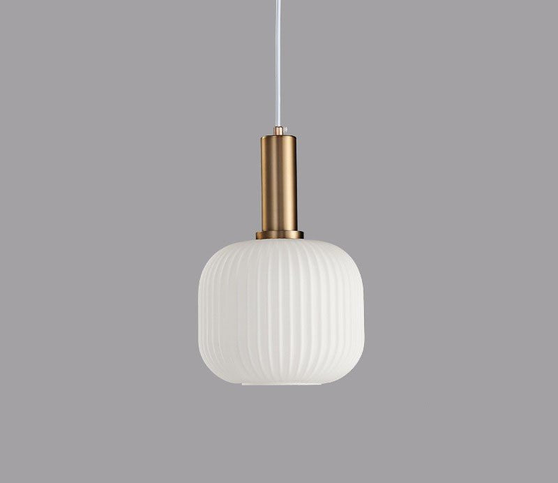 Retro Glass Pendant Lamp - ColorVibe-White-B-The Livary