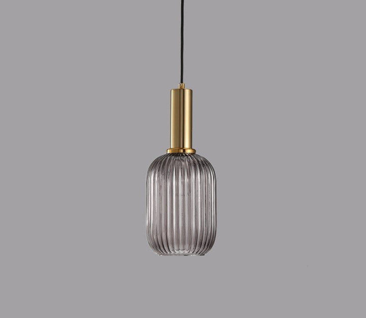 Retro Glass Pendant Lamp - ColorVibe-Grey-A-The Livary