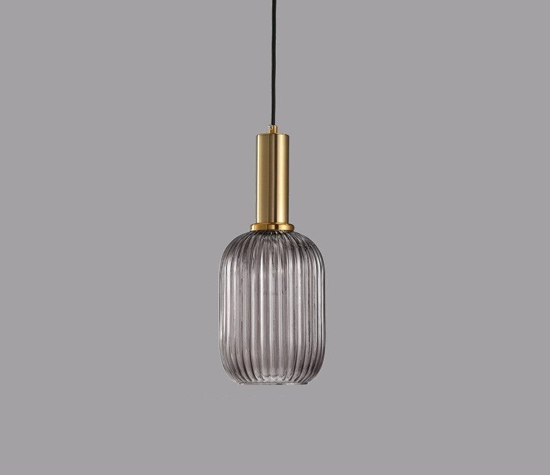 Retro Glass Pendant Lamp - ColorVibe-Brown-A-The Livary