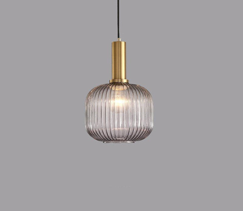 Retro Glass Pendant Lamp - ColorVibe-Grey-B-The Livary