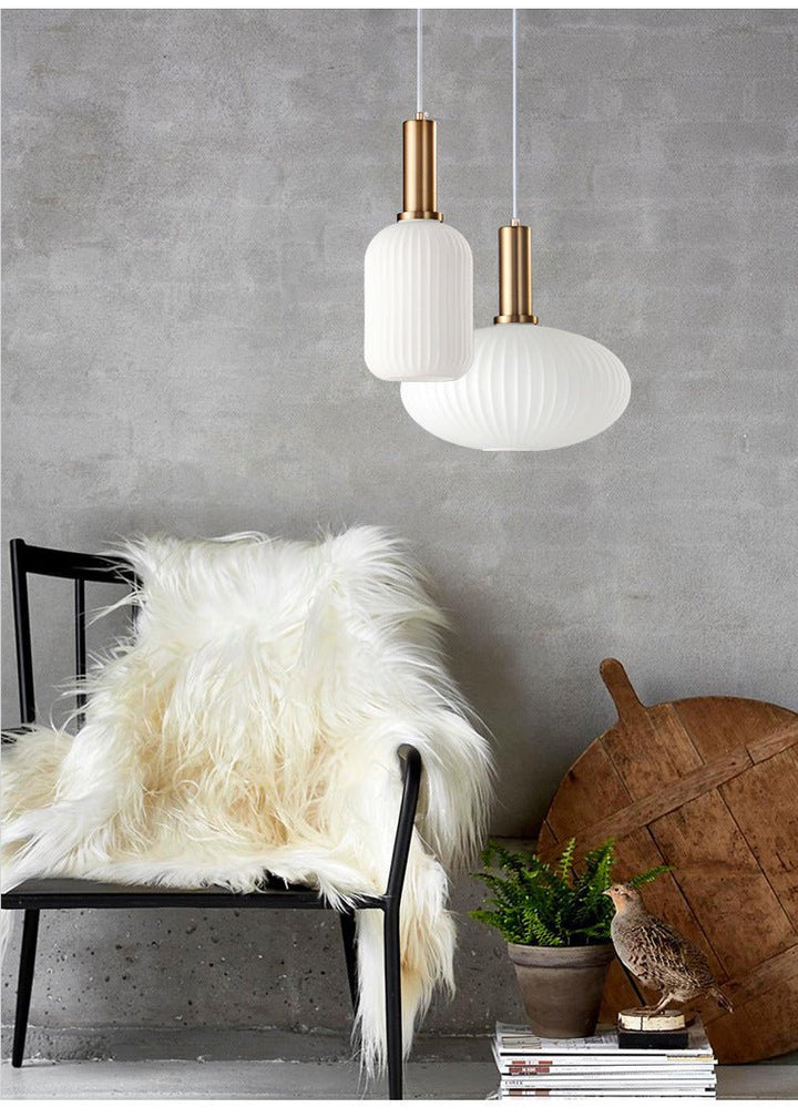 Retro Glass Pendant Lamp - ColorVibe-Brown-A-The Livary