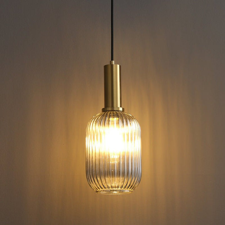 Retro Glass Pendant Lamp - ColorVibe-Brown-A-The Livary
